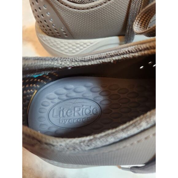 Crocs LifeRide Men’s 204967 Gray Lace-up Sneakers Size 8 - Picture 6 of 7